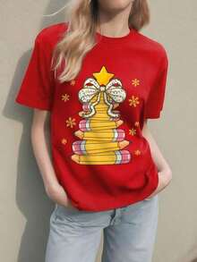 Offers And  Women's T-Shirt, Funny Christmas, Paintbrushes, T-Shirt, Gift Men's T-Shirt Tops Sweatshirts For Women Y2k T-Shirt Shirt - 白色 - 查看 9