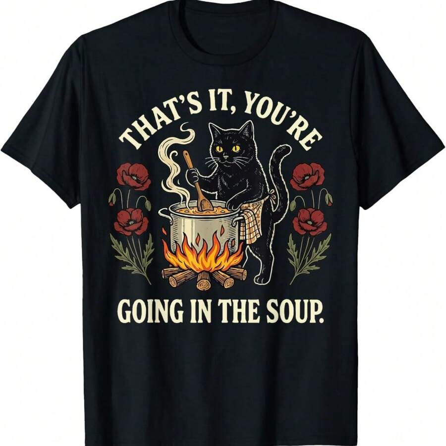 That's It You're Going In The Soup Frog T-Shirt - Black - View 1