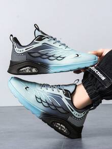 Zapatillas de running para hombres, zapatos para ir al trabajo, caminar, tenis, deportes casuales, fitness, ligeros, cómodos, versátiles, duraderos, unisex, para todas las estaciones - Azul - Ver 6