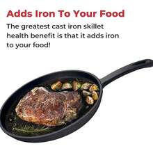 3pcs Pre-Seasoned Cast Iron Round Griddle Pan - Suitable For Pancakes, Tortillas Etc. - Compatible With Induction Cooktop, Grill, Oven And Open Flame - Black - View 5
