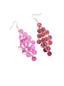 Trivaya 1 Cặp bông tai tua rua tròn phong cách tối giản theo phong cách Bohemian Âu Mỹ dành cho nữ, thích hợp cho đi biển, đeo hàng ngày, tiệc tùng, lễ hội mùa xuân, màu tím, xanh lam, xanh lá cây, xám, trắng, hồng - Váy tua rua dài phong cách Bohemian - Xem 6