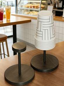 Creative Round Cup Holder, Paper Cup Holder | Stylish Bathroom Cup Holder - Can Be Used To Store Plastic Mouthwash Cups, Coffee Paper Cups, Or In The Kitchen, Suitable For Storing Disposable Paper Cups On Countertops And Desktops. It Can Also Be Used To Store Outdoor Tableware, Making It An Ideal Choice For Commercial Countertop Storage And Outdoor Tableware Storage. - Multiple Styles - View 3