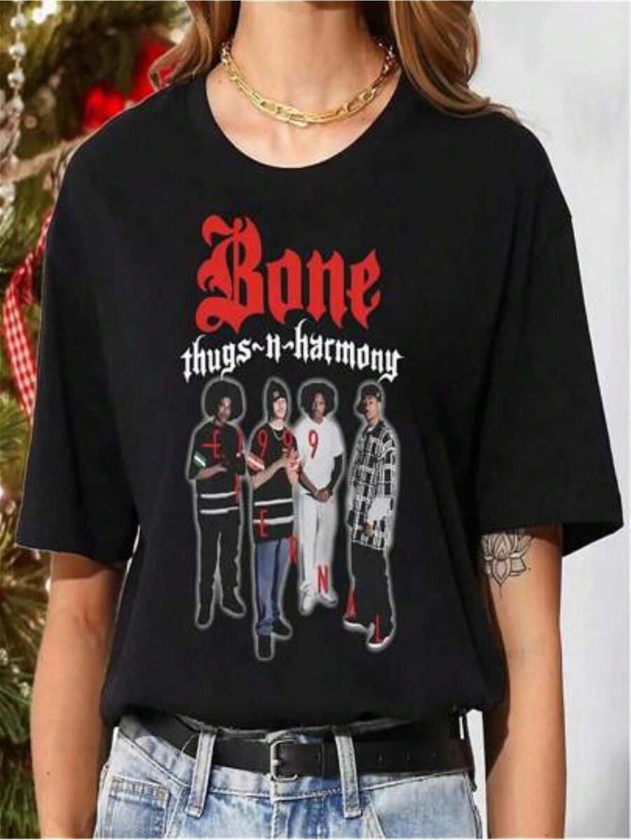 Dam-T-shirts - Svart - Visa 1