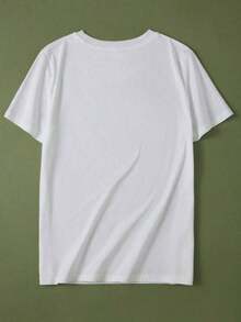 Solt Traceable Cotton Women's Pure Cotton Short Sleeve T-Shirt With Western Desert Cactus Print, Crew Neck, Style T30 With Personality Design. - 白色 - 查看 2