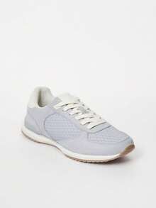 Women's Light Gray Quilted Lace-Up Casual Sneakers,Piper Athletic Sneaker - 淺藍色 - 查看 4