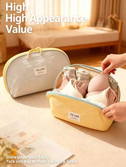 New Fashionable Portable Luxury Travel Organizer Bag For Underwear, Intimate Apparel And Toiletries