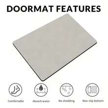 Dongyang Soft Diatom-Danqing-Lotus/Koi Bathroom Mat [1 Dongyang Brand Ink Painting Style Floor Mat, Water Absorbent Quick-Drying Bathroom Door Mat With Rubber Anti-Slip Bottom Back, Easy To Clean And Good To Take, Suitable For Entrance, Corridor, Bedroom, Kitchen, Laundry, Bathroom Door, Home Decoration Necessary Mat]] - 白色 - 查看 3