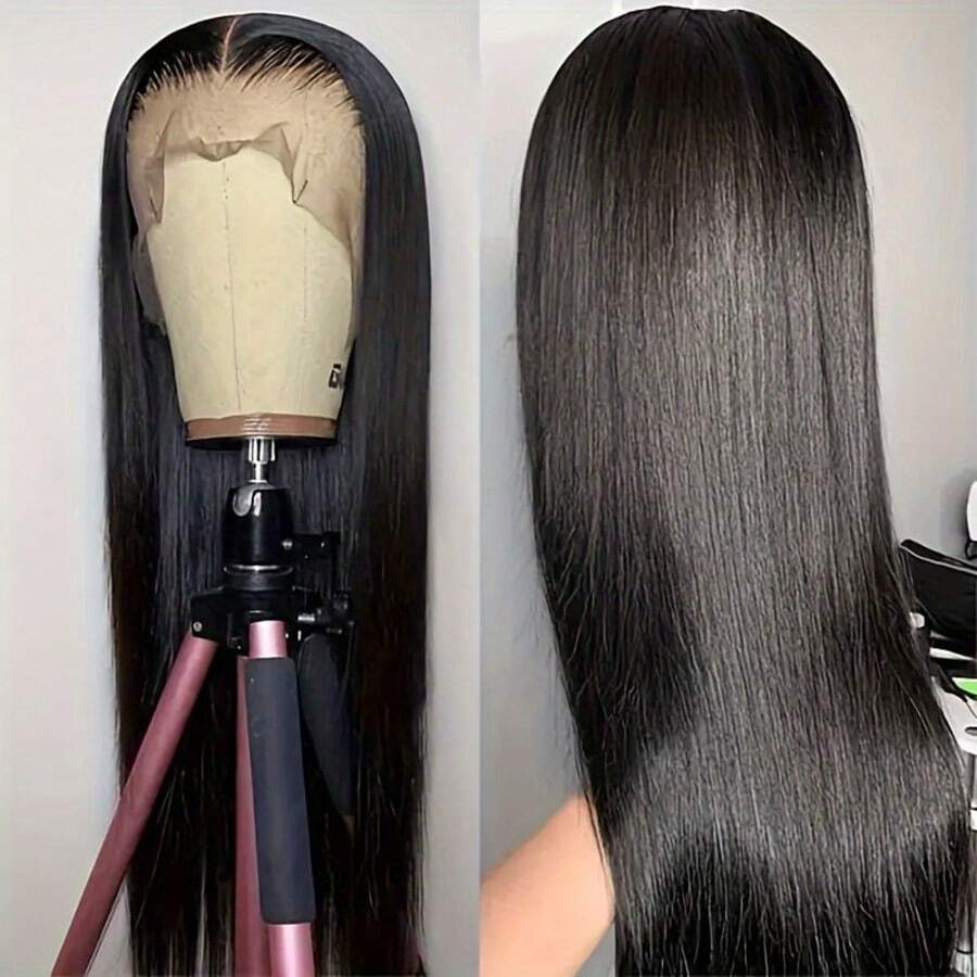 Tóc giả thẳng mượt trong suốt 16-34 inch, tóc giả ren 13x6 không cần keo dán, tóc giả ren phía trước, tóc giả ren đã được tỉa sẵn dành cho nữ, sẵn sàng sử dụng.
