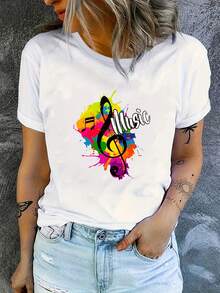 Dam-T-shirts - Vitt - Visa 1
