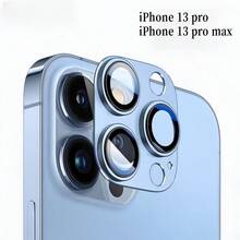 藍色相機鏡頭保護膜，相容於 17 Pro/17 Pro Max/16 Pro/15 Pro/14 Pro/15 Plus/14/13 Mini/12/11，金屬藍色後鏡頭蓋，9H 鋼化玻璃防刮，磨砂金屬一體化設計，智慧型手機配件，適合作為家人和朋友的生日禮物 - 藍色 - 查看 8