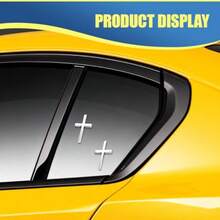 2PCS Metal Cross Emblem Stickers, 3D Jesus Christ Car Decals In Silver Gold, Self-Adhesive Religious Auto Badge For Truck, Motorcycle, Car Body, Tailgate Fenders Weatherproof Scratch-Resistant - Bạc - Xem 4