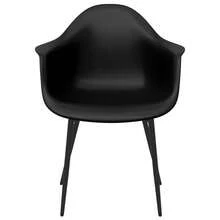 vidaXL Esszimmerstühle 6 Stk. Schwarz PP Restaurantstühle, Bürostühle, Gartenstühle, Partystühle. Dieses Produkt umfasst nur Stühle, ohne Tische. Ein klassisches, hochwertiges Möbelstück. - Schwarz - Übersicht 3