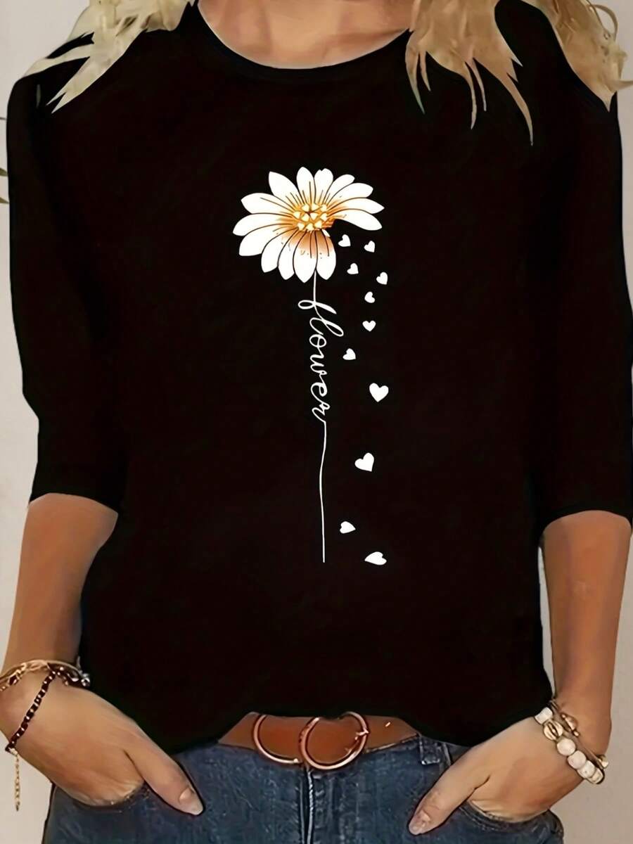 Tallas grandes, Ropa, Calzado y Joyería > Moda para Mujeres > Ropa de Mujer Tallas Grandes > Prendas Listas para Usar > Tops Tallas Grandes > Camisetas Tallas Grandes - Negro - Ver 1