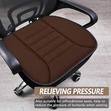 MYFAMIREA Cojín de asiento de coche de 1.2 pulgadas de grosor protector cómodo para asiento de coche silla de oficina uso en el hogar cojín de espuma viscoelástica con parte inferior - C y f - Ver 6