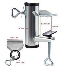 1pc Outdoor Umbrella Clamp, Stainless Steel Deck Umbrella Fixed Bracket, Adjustable Umbrella Deck Mount With Umbrella Hook Accessory Mount To Picnic Table,Railing - Silver - View 3