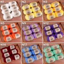 QJH Bộ 6 cuộn len chất lượng cao, mềm mại và ấm áp, bộ len tự đan, thích hợp cho mọi dự án thủ công móc và đan, tự đan áo len, mũ, khăn quàng cổ, khăn choàng. - Bộ sợi bông - Xem 6