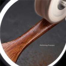 Natural Wooden Long-Handle Soup Ladle, Uncoated & Unwaxed Household Soup Spoon, Non-Stick Pot Heat-Resistant Wooden Spoon, Kitchen Porridge & Rice Spoon, Hanging Style Wooden Spoon - Wood Brown - View 12