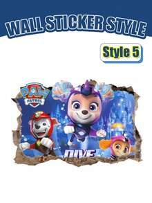 Hình dán tường 3D chủ đề Paw Patrol, 5 mẫu thiết kế bao gồm Chase, Skye, Rubble, Rocky, Zuma, Everest và Mighty Pups, decal dán tường có thể tháo rời dùng để trang trí phòng, tiệc theo chủ đề và phông nền sự kiện, tạo thêm không khí sống động và vui nhộn cho bất kỳ không gian nào. - hình dán tường - Xem 6