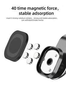 Innovative Magnetic Car Phone Holder, 7L-Type Strong Magnet Air Vent Mount, Magnetic Air Vent Phone Holder With Gravity Sensing Adsorption Design. Suitable For GPS Navigation Smartphones, Compatible With IPhone And Other Mobile Devices. - Magnetic Type - View 5
