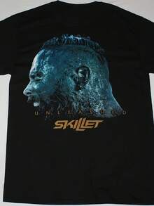 Camiseta de manga corta transpirable para hombre SKILLET UNLEASHED, negra, de tela gruesa - Camiseta casual transpirable con cuello redondo y estampado de logotipo, lavable, para gimnasio de verano y uso casual, conciertos, para todas las estaciones (estilo casual de verano). Una camiseta de manga corta adecuada para el hogar, uso diario, fiestas y viajes, perfecta como regalo para amigos o familiares. - Negro - Ver 5