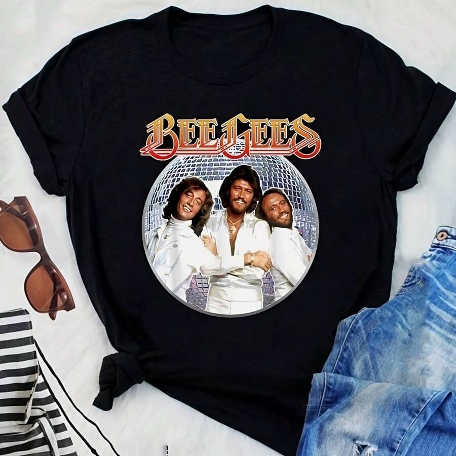Bee Gees T-Shirt Black Cotton All Size S-345XL - Black - View 1