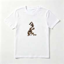 Top Femenino Estampado Letra R Ornamental - Algodón Ligero Verano - Blanco - Ver 1