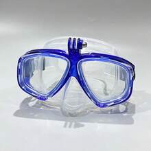 Máscara de buceo subacuática profesional, gafas de buceo son adecuadas para cámara deportiva pequeña GoPro, gafas de buceo totalmente secas - Azul - Ver 2