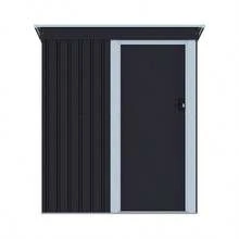 Outdoor Metal Removable Storage Shed Garden Storage Shed With Lockable Door For Firewood Garbage Can Tools Lawnmower Bike Shed Waterproof Log Store For Backyard Patio Rust-Resistant Not Include Foundation 164cm W X 77cm D X 182cm H - A - View 8