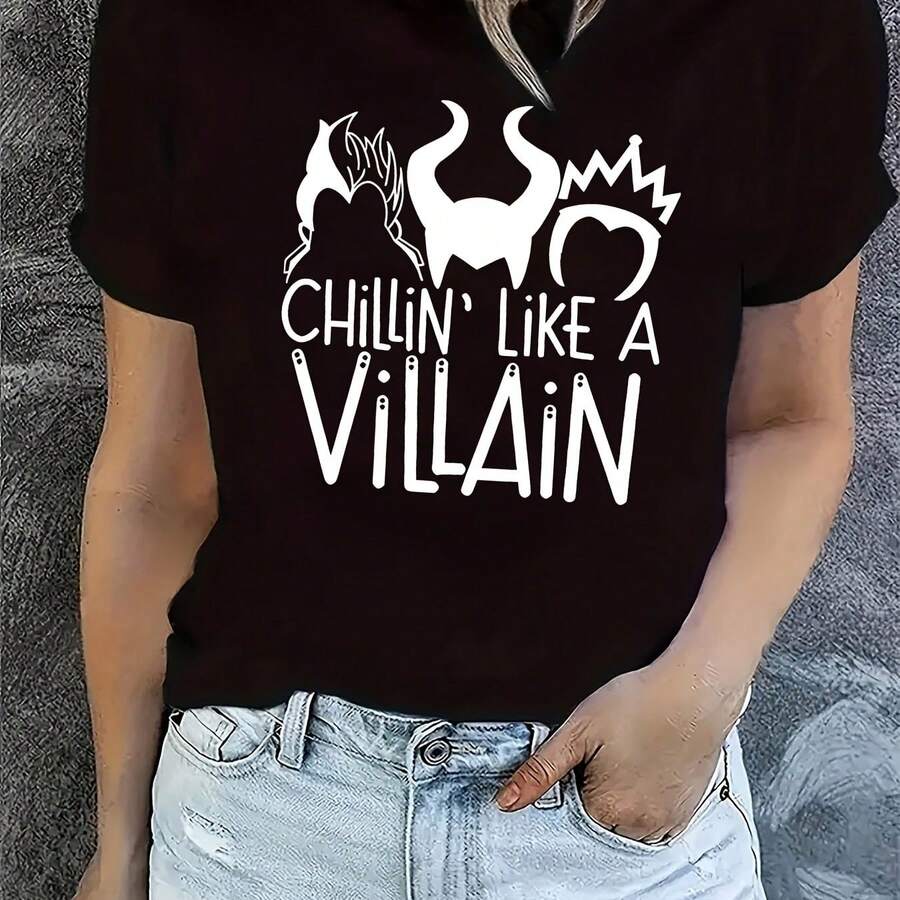 Camiseta Mujer Cuello Redondo Manga Corta Candy Candy Anime Retro Casual - Negro - Ver 1