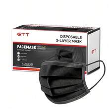 52pcs, 3-Layer Mask, Disposable Mask, Boxed, Black, White, Blue And Pink. Comfortable And Breathable, Suitable For Personal And Family Daily Use. - 52pcs - View 10