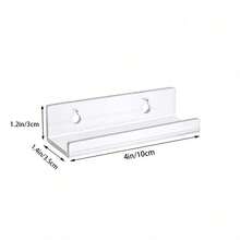 2/4/8pcs Record Wall Rack, Transparent Acrylic Suspension Rack, Available In Various Sizes, Suitable For Storing And Displaying Album Records, Wall Decoration, Children's Books, Magazines, Photos And Other Storage - Clear - View 4