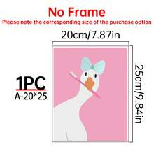 1/4 件装帆布墙画海报，适用于房间家居装饰，美观实用，可选画框，可用于房间装饰、卧室装饰、婴儿房装饰、客厅装饰、办公室装饰。粉色鹅浴室墙贴套装：可爱的儿童浴室装饰，包含浴缸、卫生纸卷和牙刷等趣味浴室图案。 - 彩色 - 查看 15
