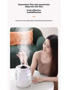 6.8L Dual Spray USB Humidifier Large Capacity Quiet Cool Mist Humidifier With Soft Night Light For Bedroom Home Office Baby Room - Mist - 查看 5