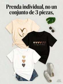 Women's Retro-Style Short-Sleeved T-Shirt With City Name Prints. Single Garment, Not A 3-Piece Set. 1 Piece/Set Of Short-Sleeved T-Shirts Suitable For Streetwear. Oversized Crew Neck Top For Daily Outings, Camping, Concerts, Hip-Hop, Rock, And Rap Events. Soft To The Touch, Comfortable, And Versatile. Choose Your Style. Ideal For Easter And Holy Week. - 白色 - 查看 7