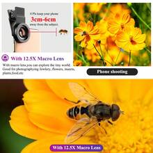APEXEL 二合一夹式手机镜头套装，0.45倍广角+12.5倍微距镜头——适用于及所有智能手机的手机摄影镜头，是Vlog、照片和视频录制的理想之选。 - 查看 9