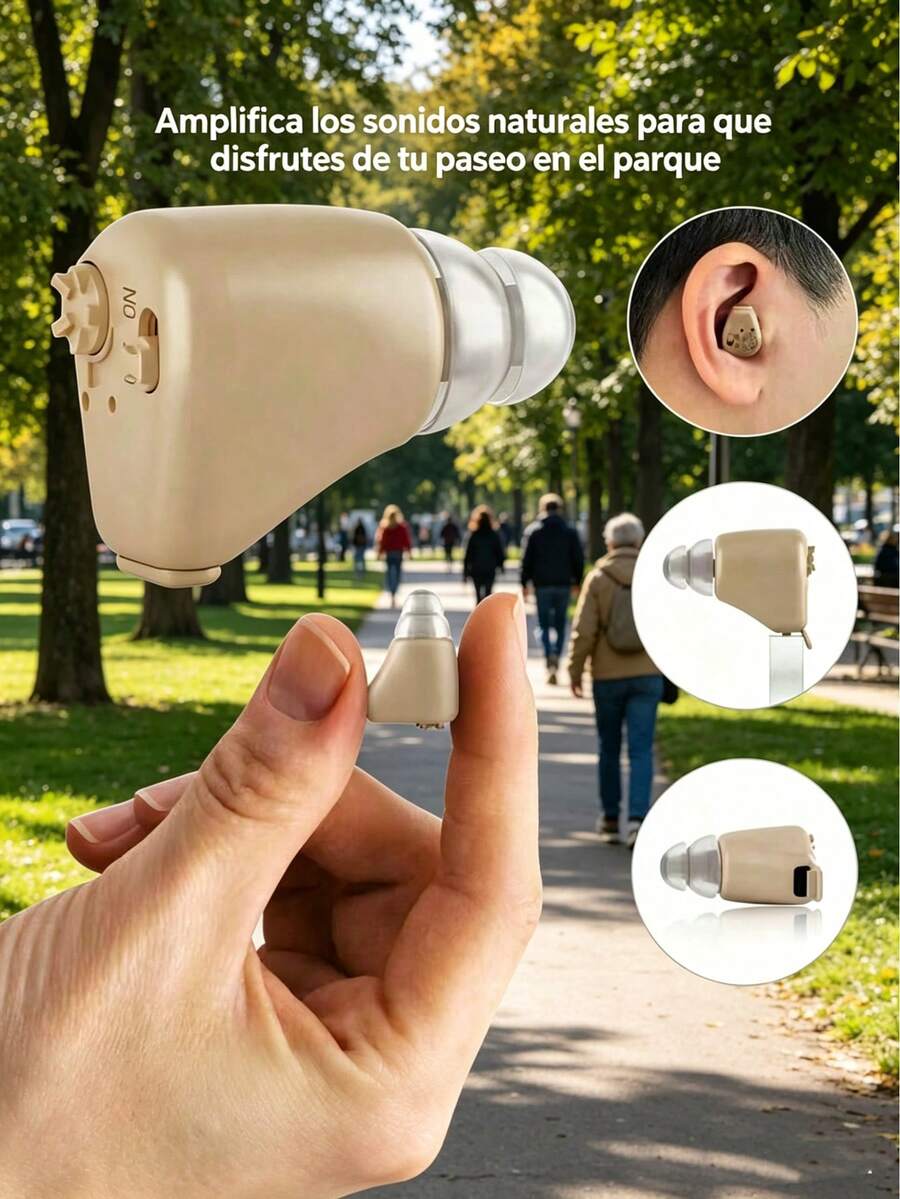 Audífono Intraauricular Recargable K-88, Amplificador de Sonido para Personas Mayores, Sonido Nítido y Fácil de Usar