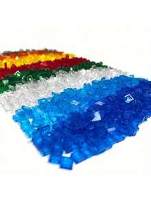 200pcs 1x1 Smooth Flat Bricks, 1*1 Building Blocks, DIY Educational Creative Components Toy, Compatible With Children - Multicolor - View 4