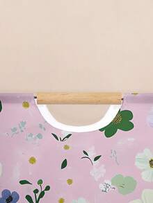 1 Stück rosa Blumenmuster Wäschekorb 52*36,5*24,5cm große Kapazität Stoff Schmutzwäsche Aufbewahrungsbehälter Zuhause Schlafzimmer Atmosphäre Wäschekorb Badezimmer Socken Aufbewahrungsbehälter Spielzeug Sortier Aufbewahrungseimer - Verschiedenfarbig - Übersicht 6