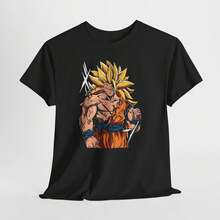 Unisex T-Shirt Made Of Pure Cotton, 'SSJ3' Summer T-Shirt, Blouse, Basic Top, T-Shirt, Creative Design, Outdoor Game, Cool Style, Fun Design, Ideal For Outdoor Activities. - Black - View 5