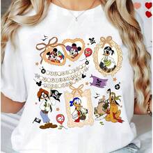 Vintage Coquette Bows Watercolor  Pirates   Yo Ho Yo Ho A Pirate'S  For Me   land Family Matching  2025 - Blanco - Ver 1
