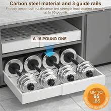Expandable Pull Out Cabinet Organizer No Drilling, Heavy Duty Adjustable Cabinet Drawer Organizer For Kitchen, Under Sink Sliding Storage Rack For Small Kitchen & Pantry - View 6