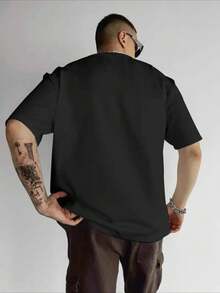Men's Halloween Costume - TOTAL MADRE OR A MESS Mexico Y2K Style Graphic Print Cotton T-Shirt - Soft And Comfortable, Crew Neck, Short Sleeve, With Bold Portrait Print, Hip Hop Urban Fashion Top For All Seasons, Urban Casual Wear | Crew Neck T-Shirt | Men's Cotton T-Shirt, Twilight Y2k T-Shirt - 黑色 - 查看 2