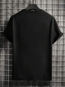 Men'S Brooklyn New York Letter Print Graphic Casual Short-Sleeve T-Shirt - 黑色 - 查看 2