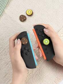GeekShare 4个可爱奇异果图案硅胶Joy-Con摇杆帽保护套，适用于Switch 2/Switch 2 Pro - 查看 1