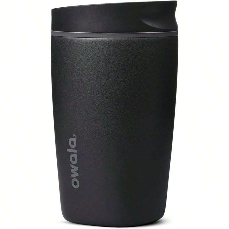 SmoothSip Slider Ceramic-Lined Insulated Stainless Steel Coffee Tumbler, No Metallic Taste Reusable Travel Mug, Hot Iced Coffee Cup, 12 Oz, Very, Very Dark - 12 ounce + Rất, rất đậm - Xem 1