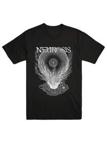 Camiseta de manga corta transpirable para hombre NEUROSIS Ascension, estilo casual de verano. Una camiseta de manga corta adecuada para el hogar, uso diario, fiestas y viajes, perfecta como regalo para amigos o familiares. - Negro - Ver 5