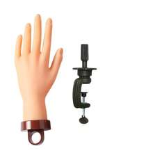 Soft & Flexible Nail Art Practice Hand Model With Adjustable Desktop Stand, Realistic Simulation Hand Model For Professional Nail Salon, Suitable Tool For Nail Art Practitioner - Multicolor - View 9