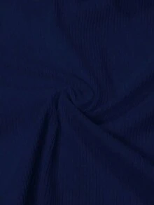 Camiseta sin mangas de mujer de punto acanalado, elegante y de moda - Azul marino - Ver 5
