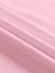 Blusa casual de unicolor con hombros oblicuos y ajustada, apropiada para el verano - Rosa - Ver 8