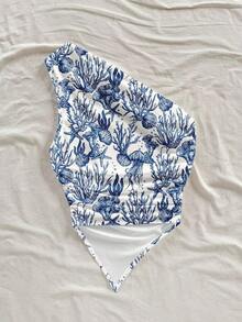Blusa asimétrica del cuello para mujer para vacaciones de verano - Multicolor 6 - Ver 2